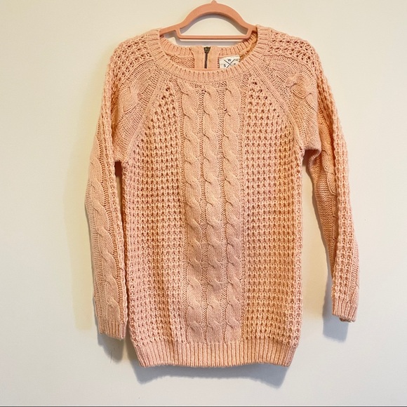 Like New: Bubblegum Pink Cable Knit Tunic Sweater - Picture 1 of 13